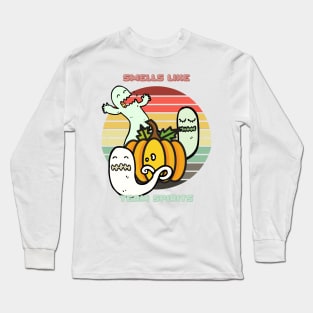 Sunset Ghosts / Smells Like Team Spirits (Pumpkin Edition) Long Sleeve T-Shirt